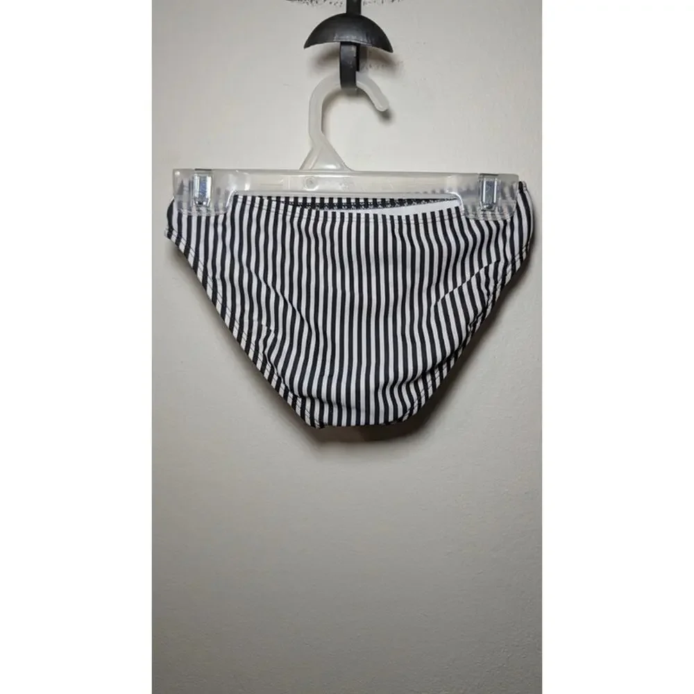 Old Navy Tankini Black White Daisy Stripes Girls Size S 6-7